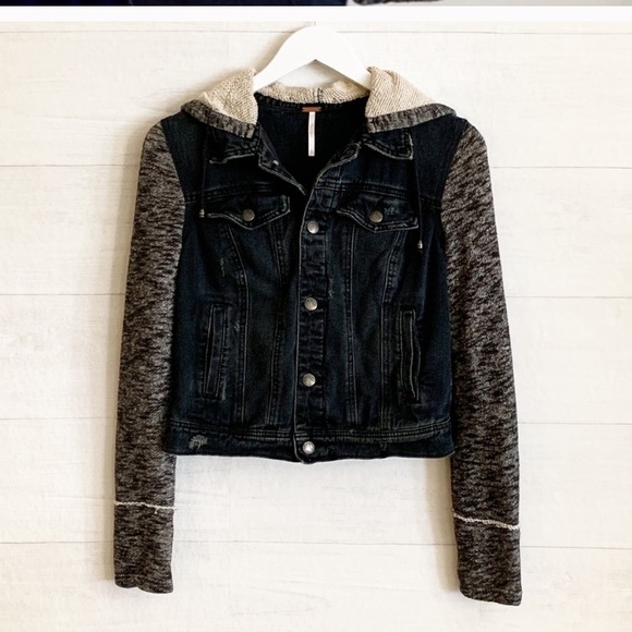 Free People Jackets & Blazers - Free people denim sweater jacket